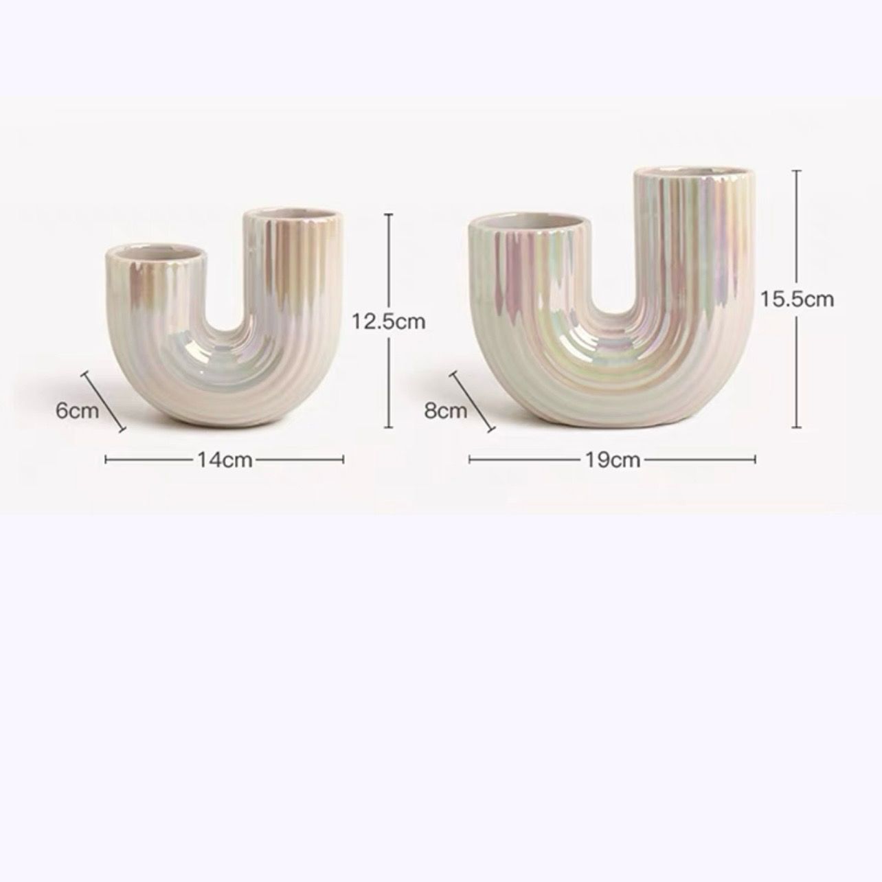 U-Shaped Flower Vase| Modern Flower Vase| Colorful Ceramic Flower Vase 