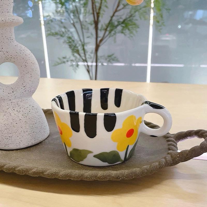 Designer's Hand-painted Ceramic Tea Cup