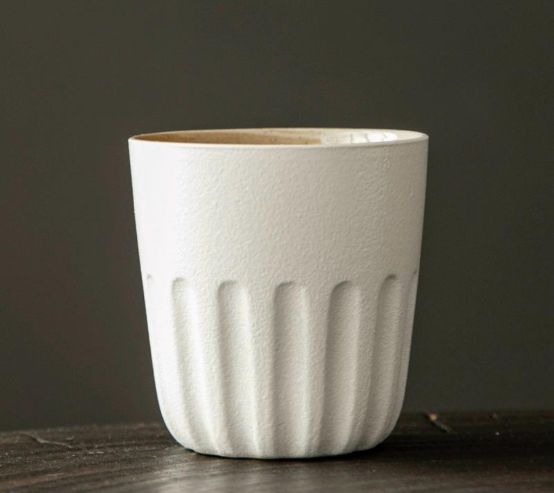 Handmade white tea cup / white coffee cup